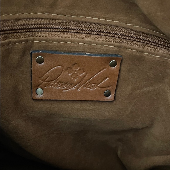 Patricia Nash Tiger Stripe Leather Crossbody Bag - Picture 9 of 16